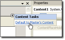 コンテンツ コントロールを既定のマスター ページ コンテンツに設定する