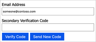 Example page for verify code action