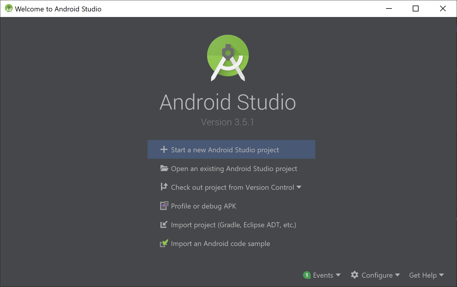 新しいプロジェクト - Android