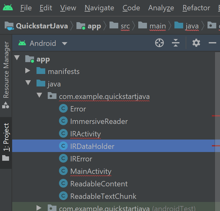 IRDataHolder - Android