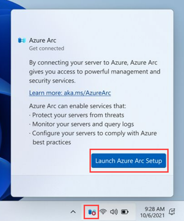 Azure Arc セットアップを使用して Windows Server マシンを Azure に