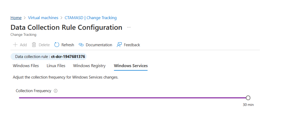頻度スライダーのスクリーンショット。