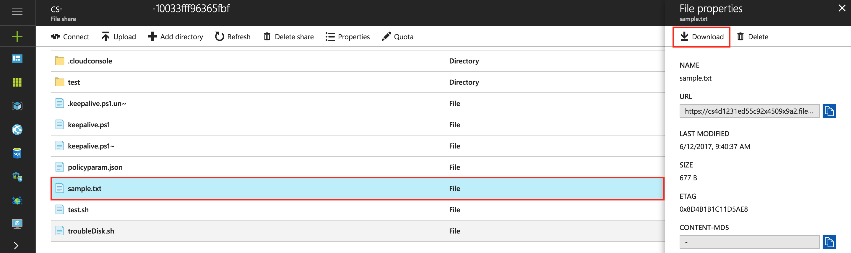 Azure Cloud Shell でファイルを永続化する Microsoft Learn