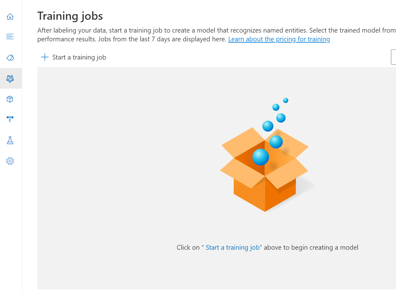 Create a new training job
