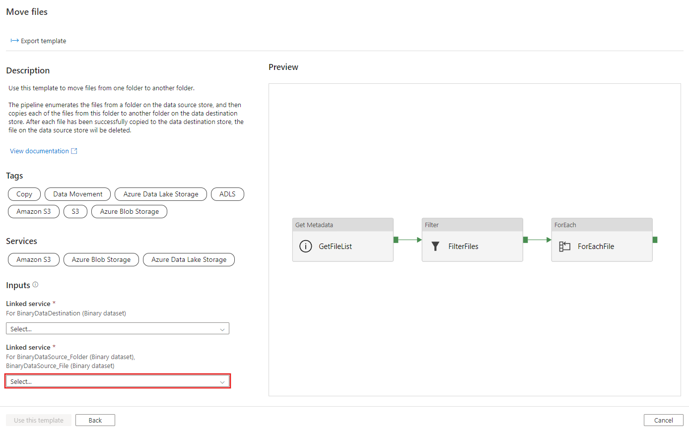 Screenshot showing creation of a new connection to the source.