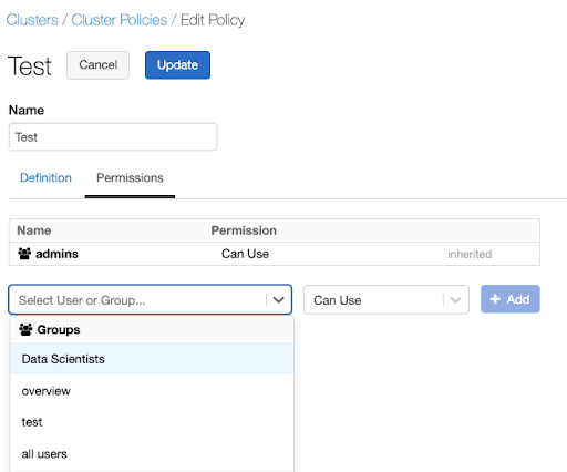 グループにポリシーを割り当てる