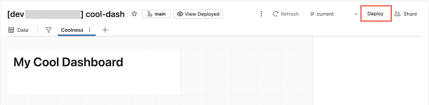 バンドルにダッシュボードをデプロイする