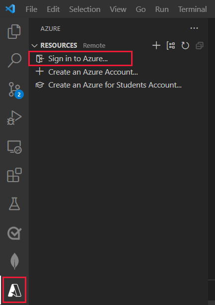 VS Code から Azure にサインインする