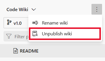 Wiki 確認ダイアログの発行を取り消すのスクリーンショット。