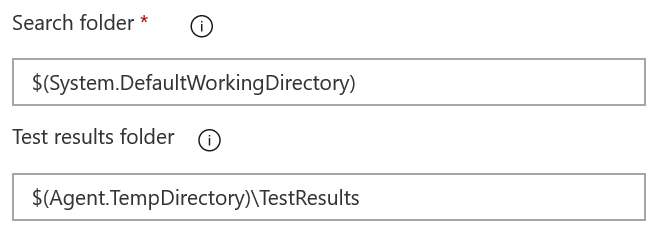 VSTest TestResultsDirectory オプションは、タスク UI で使用できます。