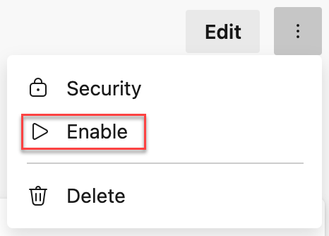サービス接続を有効にする方法を示すスクリーンショット。