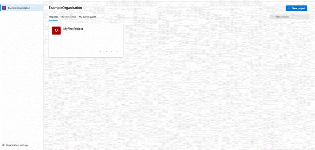 TFVC リポジトリの作成を無効にする新しい設定をデモする Gif