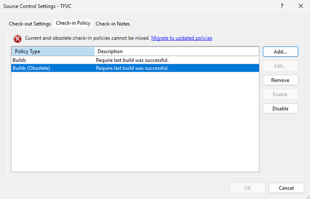 ソース管理設定を使用した画像