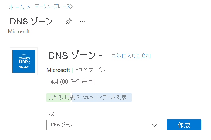 A screenshot of the DNS zone marketplace.