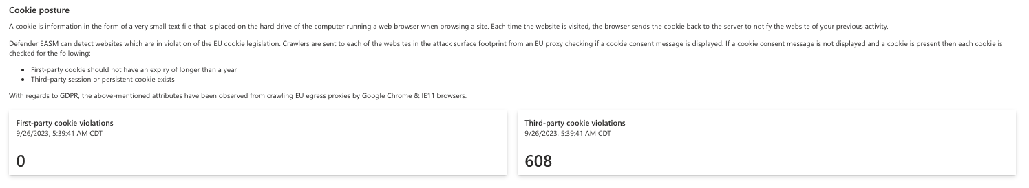 Cookie ポスチャ チャートのスクリーンショット。