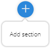 開発者ポータルの [セクションの追加] アイコンを示すスクリーンショット。