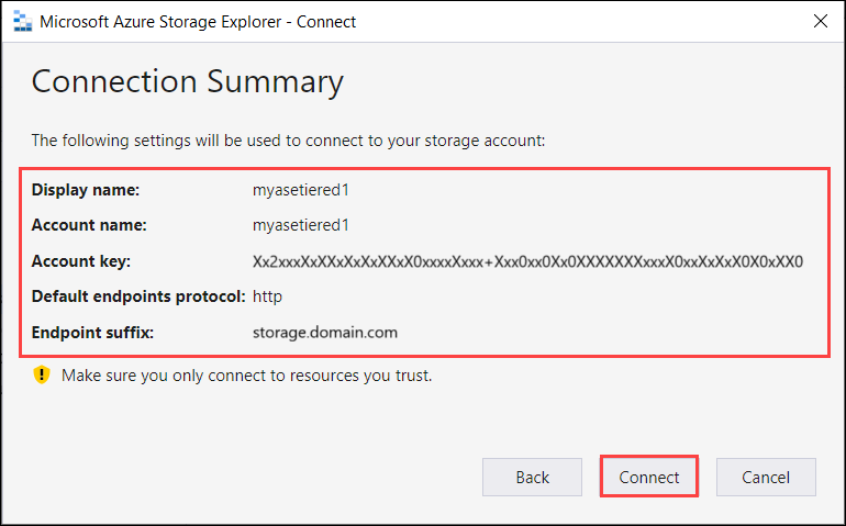 Storage Explorer を構成する 5