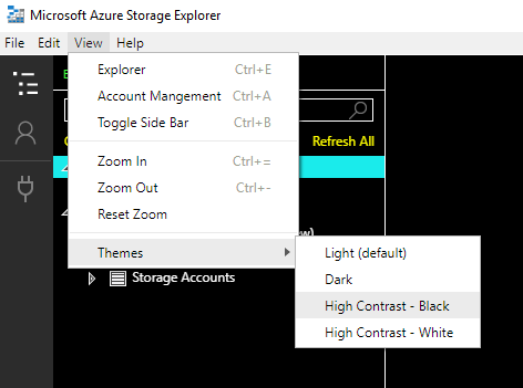 Themes sub menu