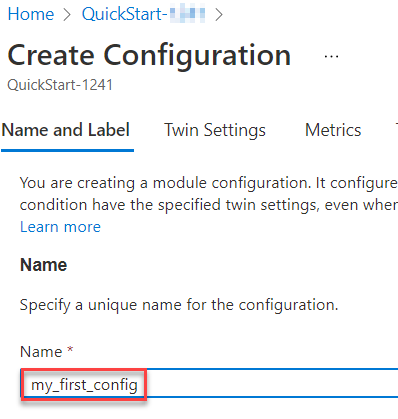 config name