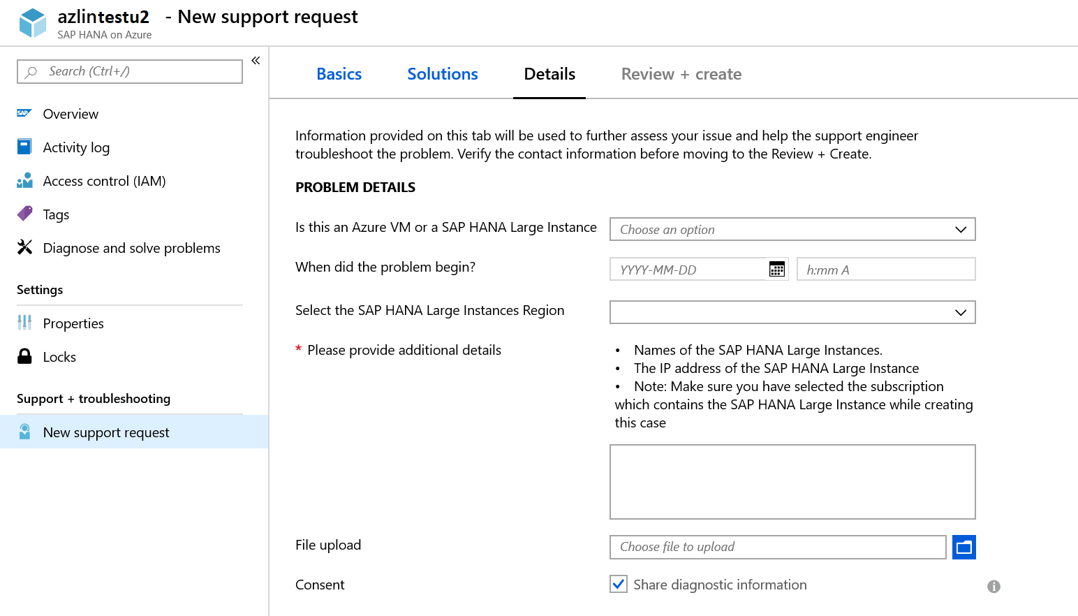 Azure portal でのサポート ケースの詳細