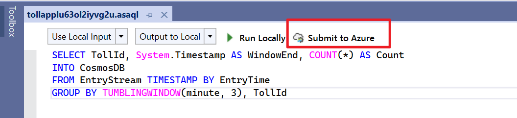 VS Submit to Azure