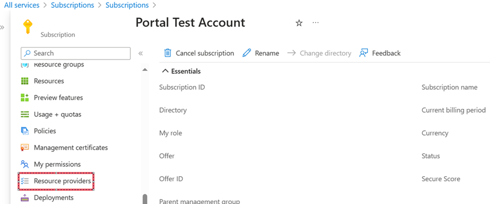 trusted-signing-subscription-resource-provider のスクリーンショット。