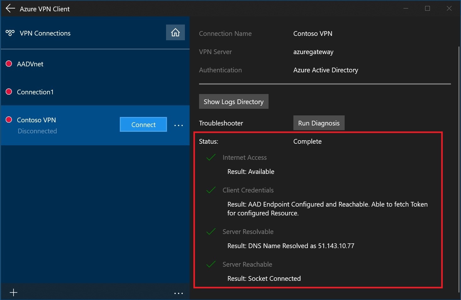 Azure VPN クライアントの構成 - Microsoft Entra 認証 - Windows