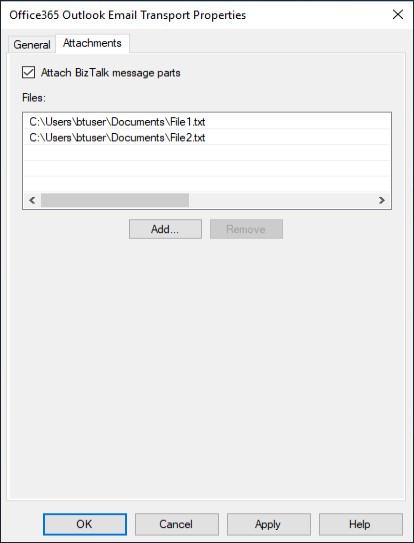 BizTalk Server で Outlook Email Attachments プロパティをOffice 365する