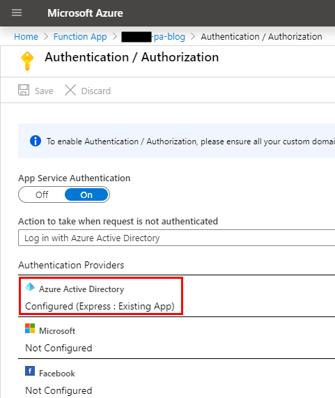 Azure Active Directory プロバイダー。