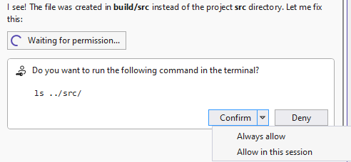 Copilot チャット通知のスクリーンショット。