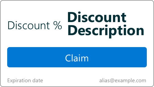 Choose the discount you want to claim