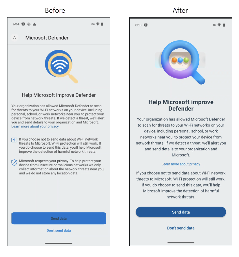 ライト モードの NP 同意画面。