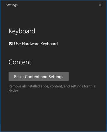 iOS リモート シミュレーターの設定。