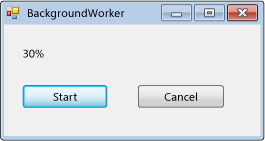 BackgroundWorker の単純な例