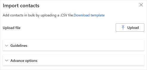 CSV ファイルをアップロードする。