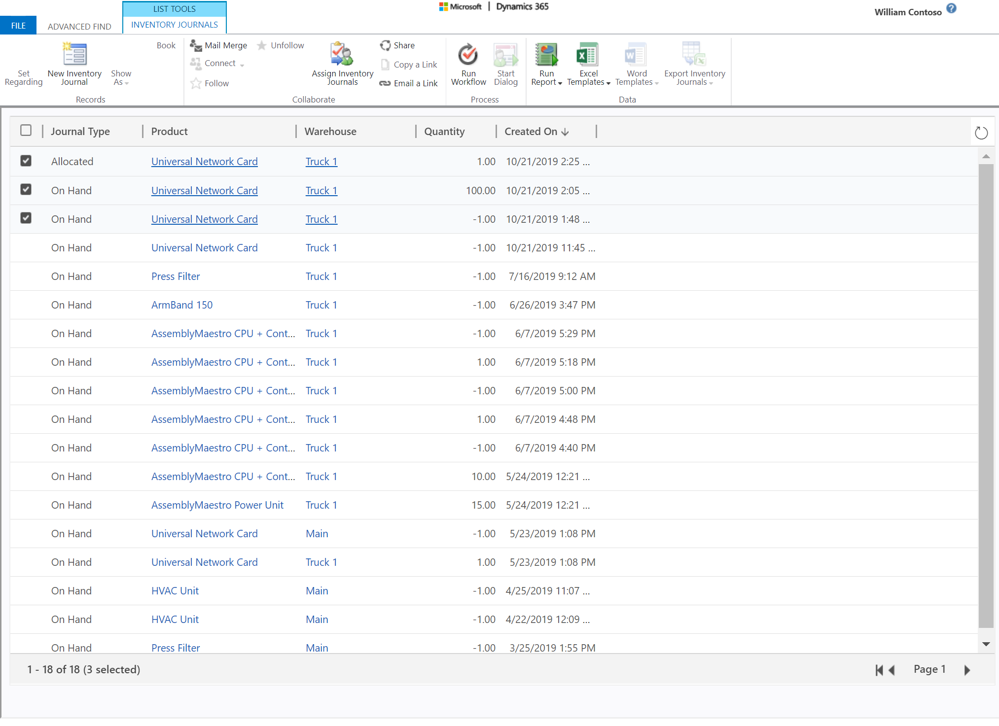 Dynamics 365 の高度な検索のスクリーンショット。