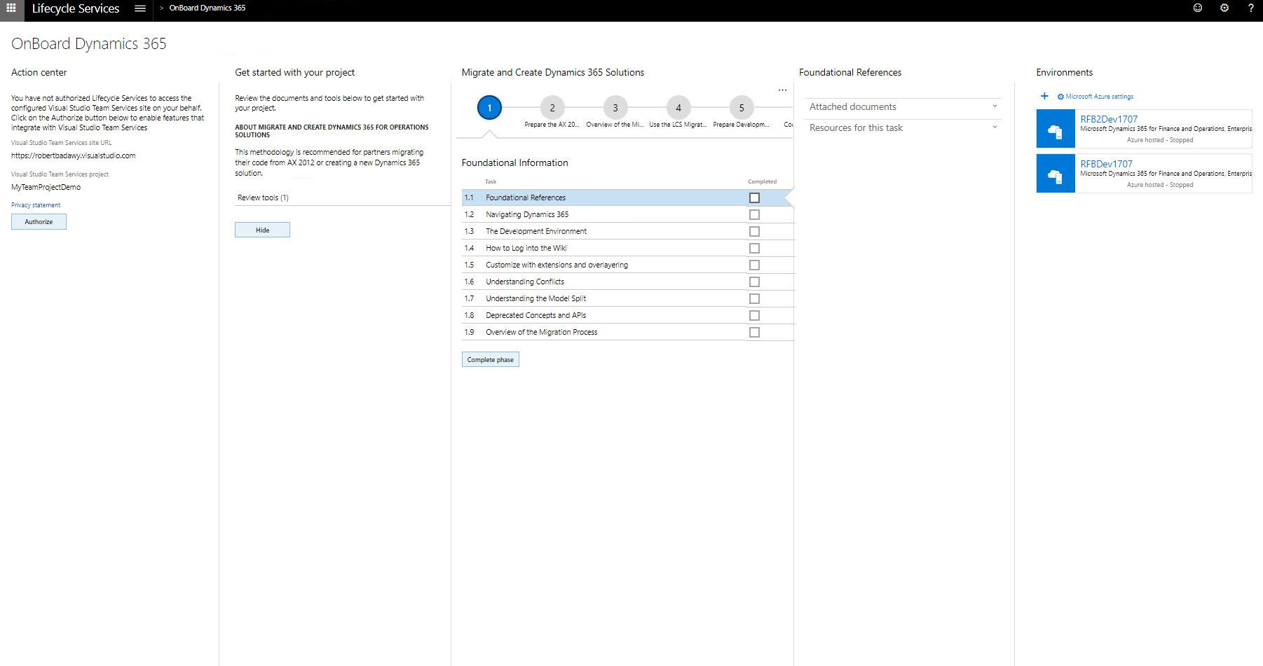 Lifecycle Services オンボードの方法。