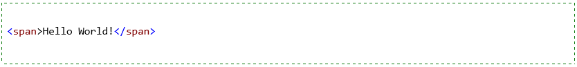 同等の HTML コードの例。