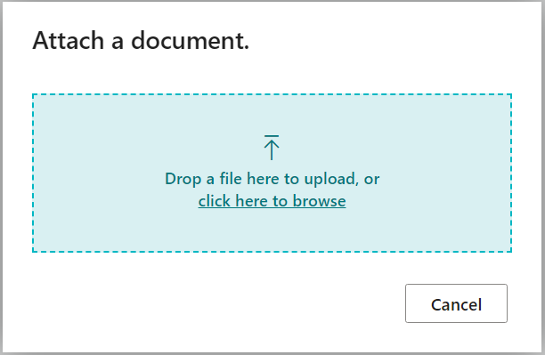 ファイルのドラッグ アンド ドロップに便利な新しいドロップ領域によって拡張されたファイル アップロード ダイアログ。