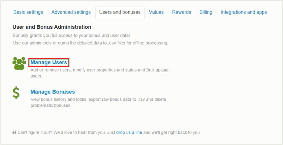 Manage Users Manage Users