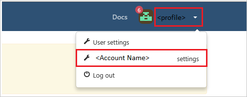 Screenshot shows an account name settings selected from Profile Settings.