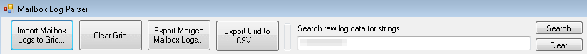 [文字列の生ログ データを検索する] ボックスに値を入力するスクリーンショット。