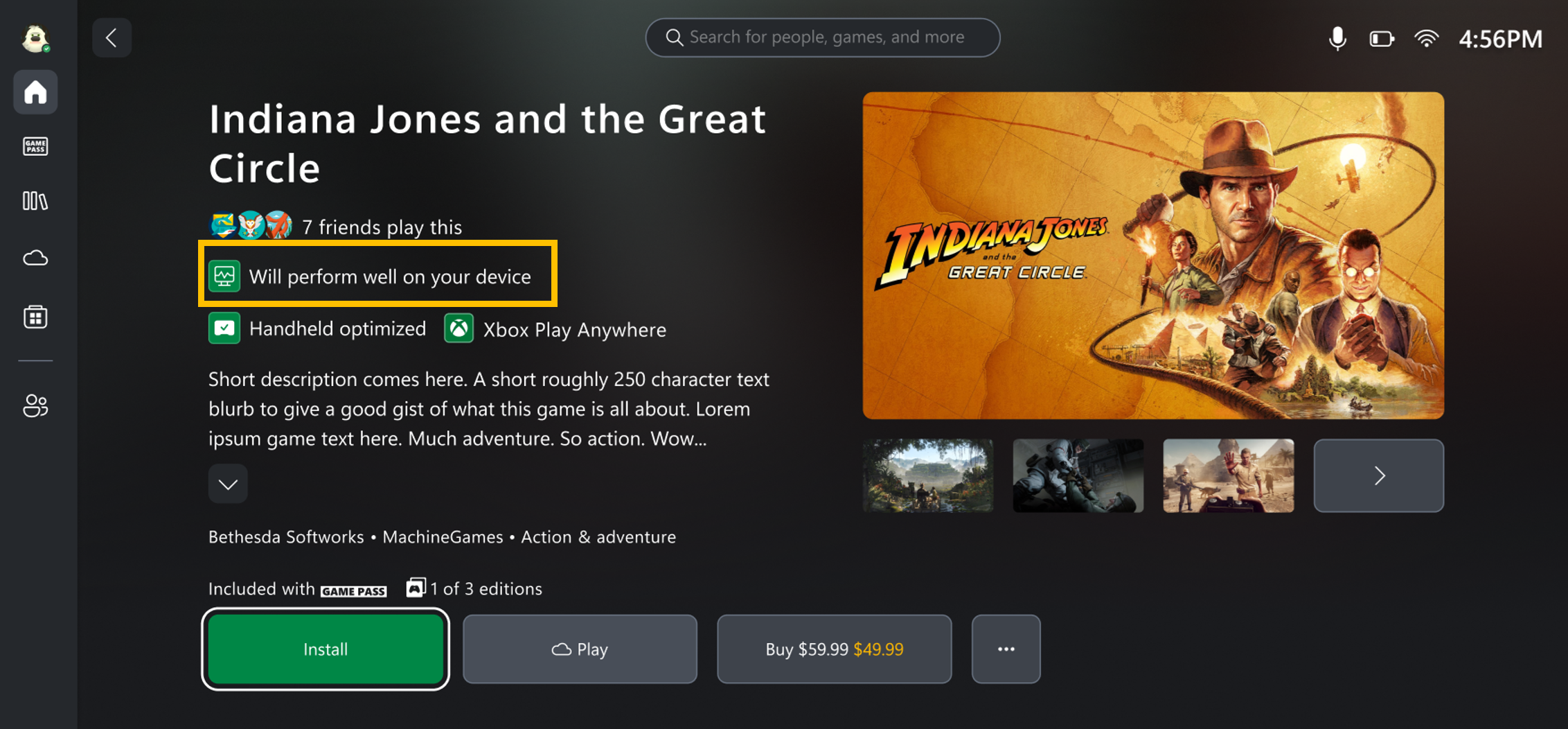Xbox on PC における Performance Fit 機能の概要