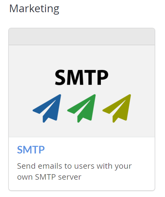 マーケティング SMTP アドオン ボタン