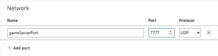 Game Manager におけるコンテナー サーバー タイプ向けのネットワーク設定