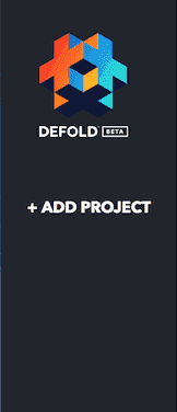 新しい Defold プロジェクトの作成