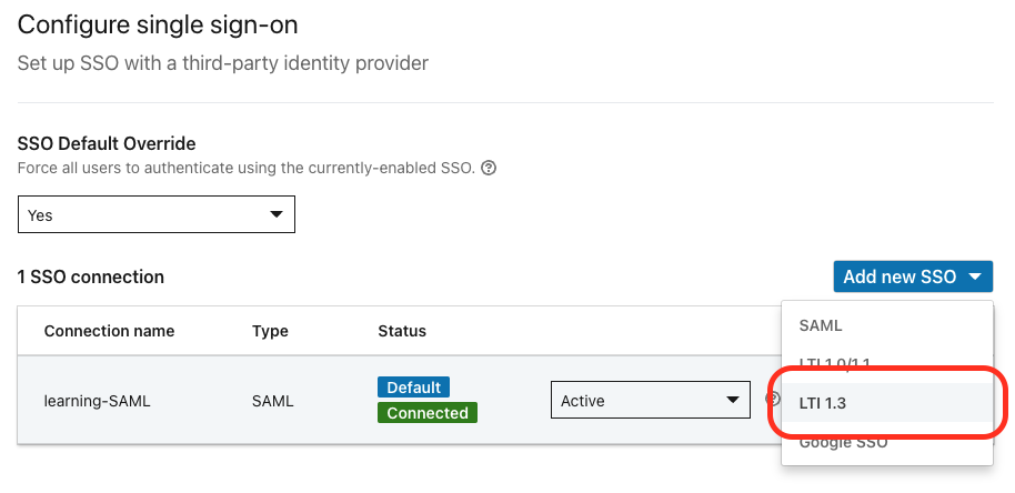 Configure Single Sign On