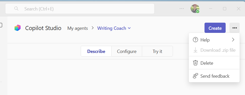 エージェント ビルダーでフィードバックを送信する