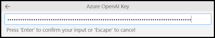 Azure OpenAI キーを入力して認証する