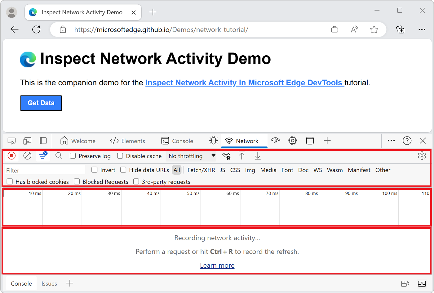 ネットワーク ツールの 3 つのメイン部分